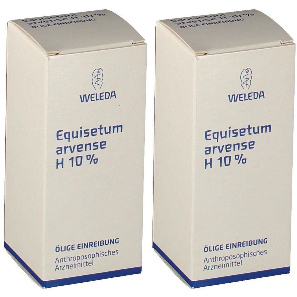 Zwei Packungen Weleda Equisetum arvense H 10% Ölige Einreibung.