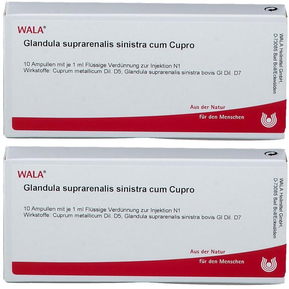 Zwei Packungen WALA Glandula suprarenalis sinistra cum Cupro, Injektionslösung.