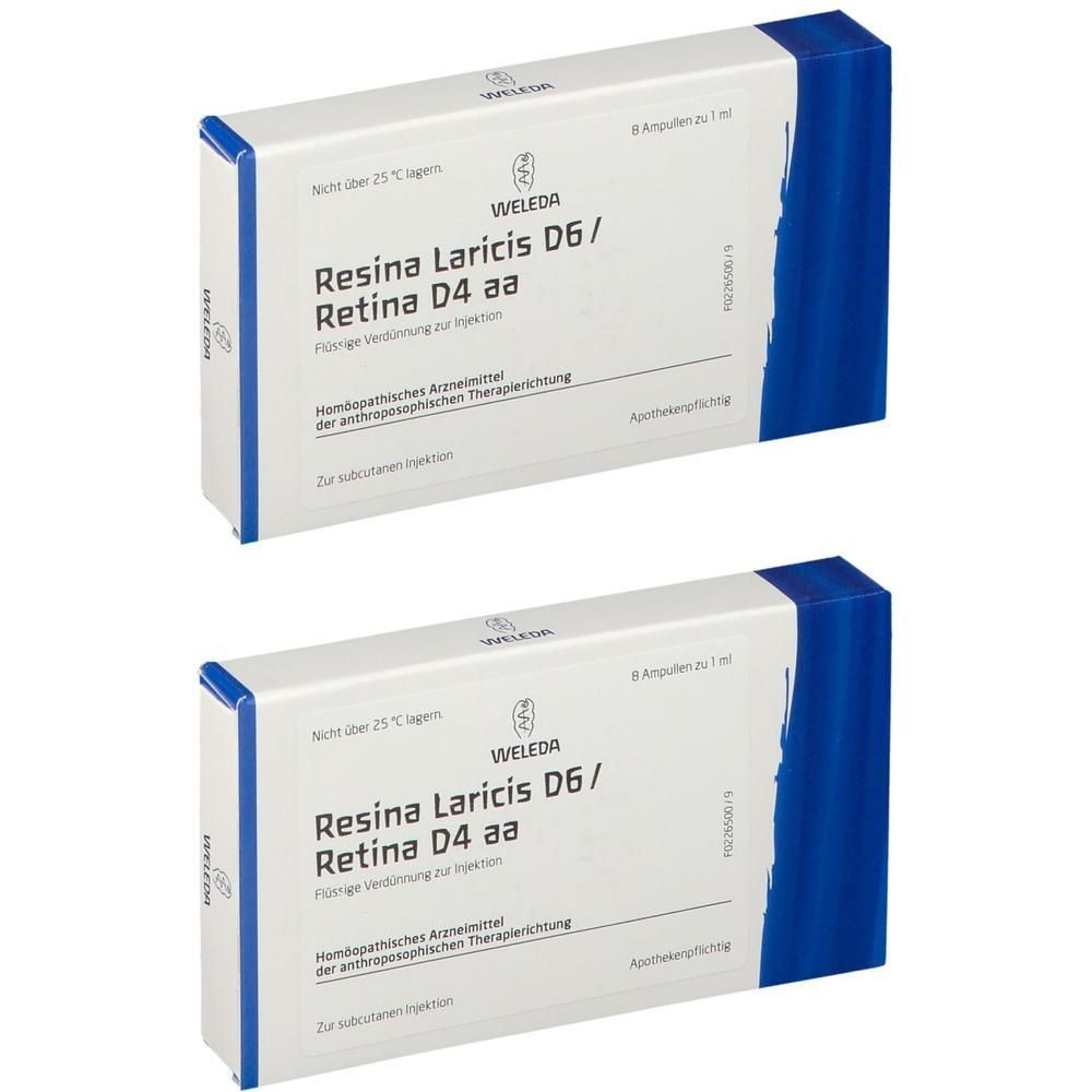 Resina Laricis D 6/Retina 4 aa Ampullen 2x 2x8x1 ml