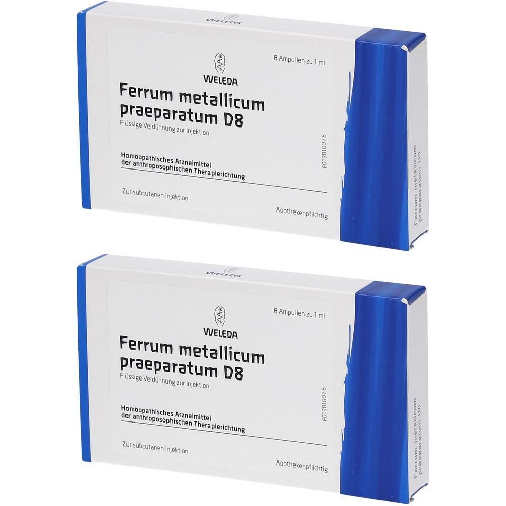 Ferrum Metallicum Praeparatum D 8 Ampullen 2x 2x8x1 ml