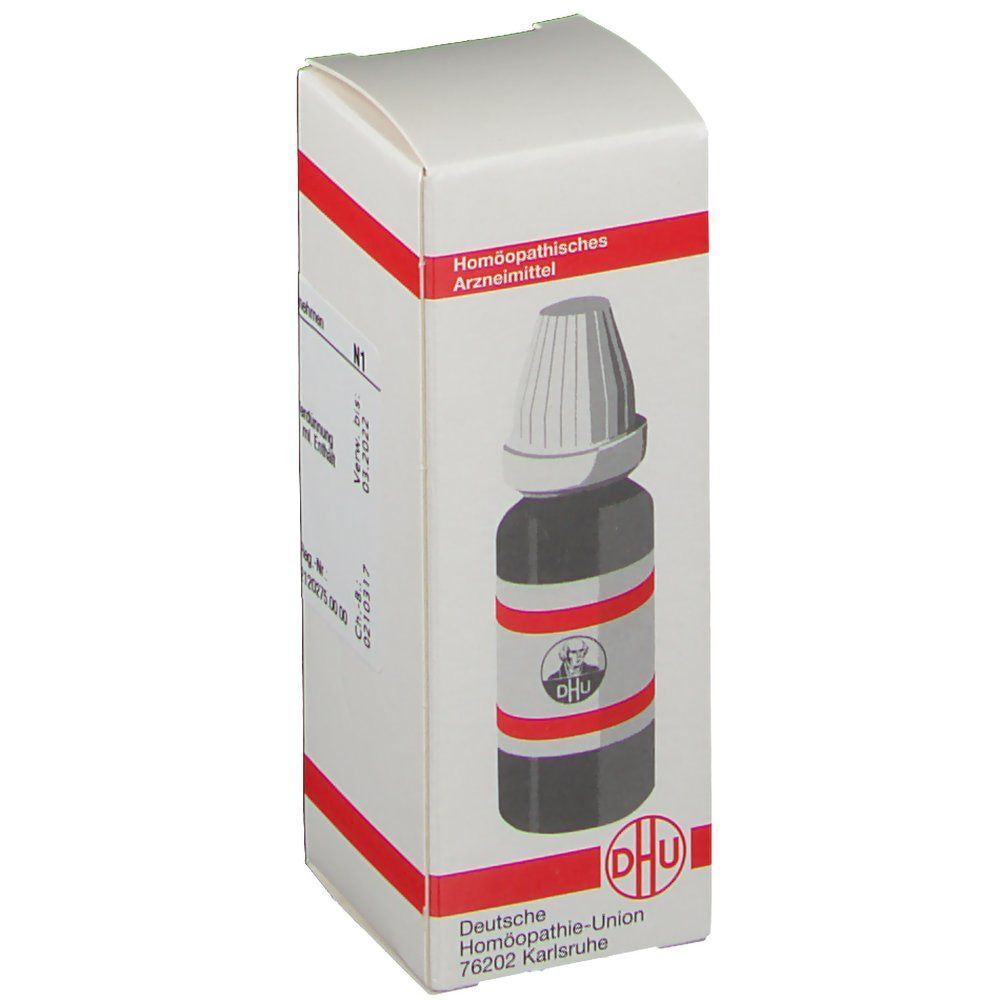 Packung DHU Leonurus Cardiaca D1, 20 ml. Zeigt die kleine braune Tropfflasche.
