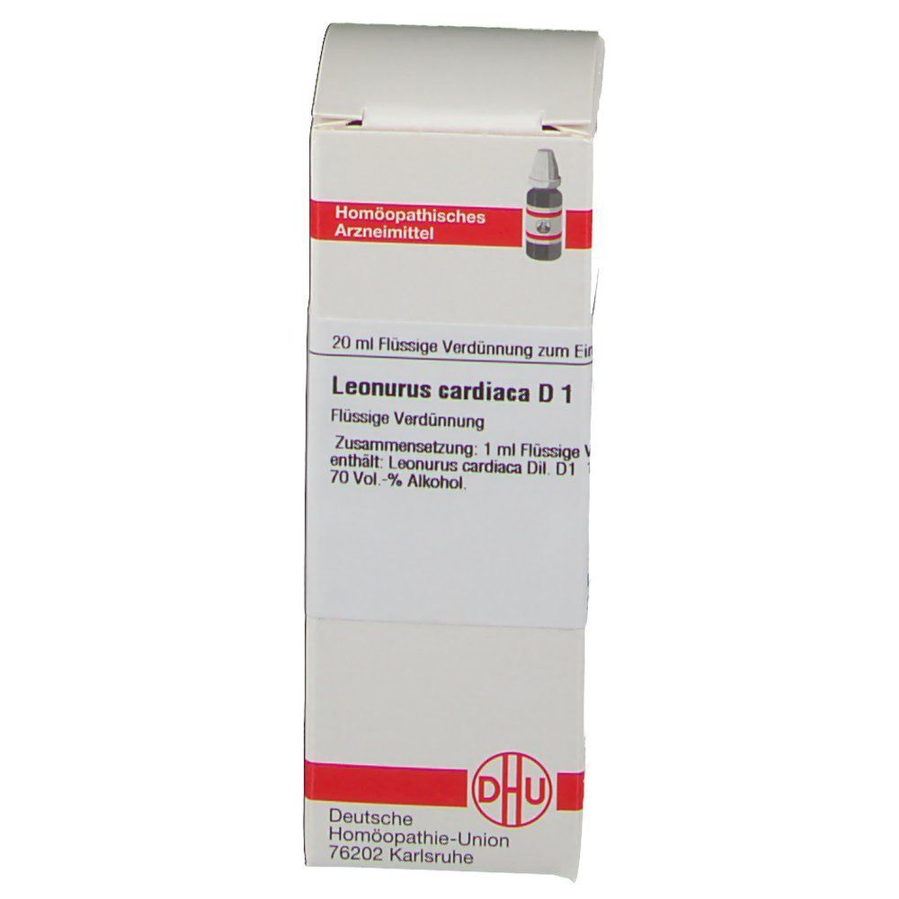 Packung DHU Leonurus Cardiaca D1, 20 ml Flüssige Verdünnung. Deutsche Homöopathie-Union.