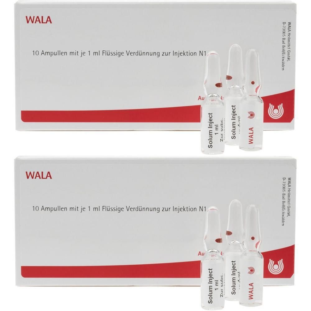 Zwei Packungen Wala Quarz/Oxalis Comp. Ampullen, je 10 x 1 ml Injektionslösung.