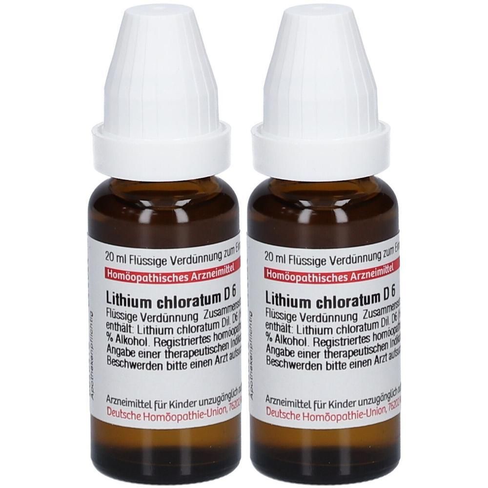 Lithium Chloratum D 6 Dilution 2x 2x20 ml