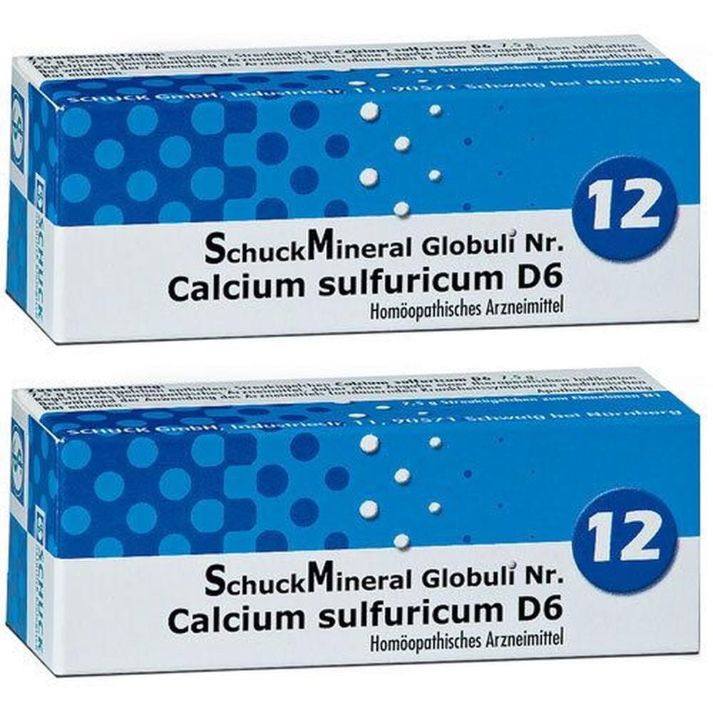Schuckmineral Globuli 12 Calcium sulfuricum D6 2x 2x7,5 g