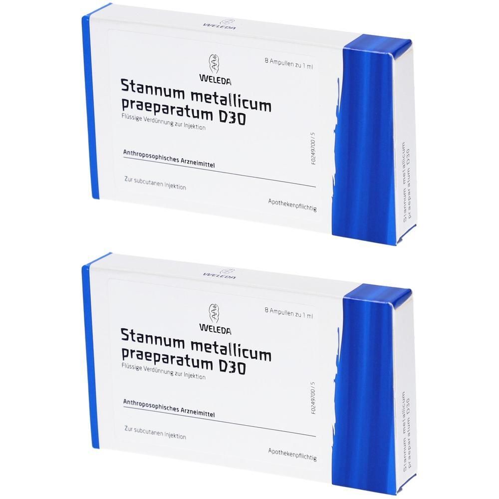 Stannum Metallicum praeparatum D 30 Ampullen 2x 2x8x1 ml