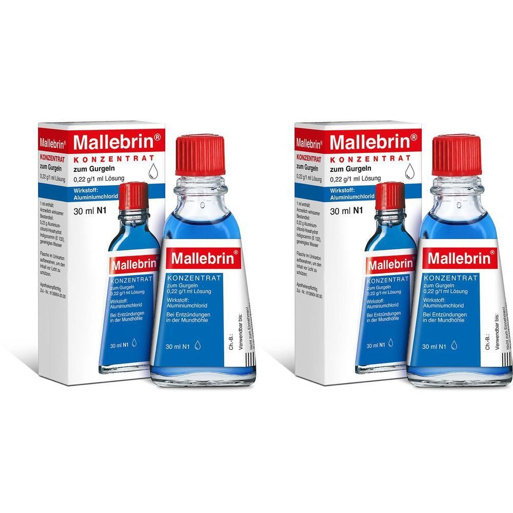 Mallebrin Konzentrat zum Gurgeln 2x 2x30 ml Lösung