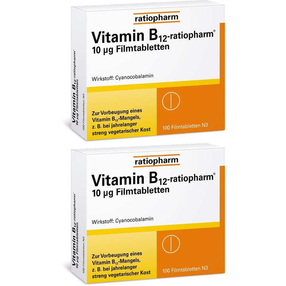 Vitamin B12-Ratiopharm 10 µg Filmtabletten 2x 2x100 St