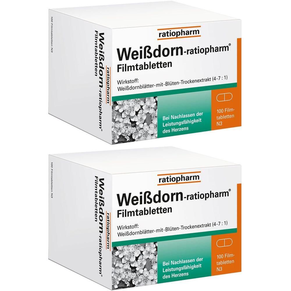 Weissdorn-Ratiopharm Filmtabletten 2x 2x100 St
