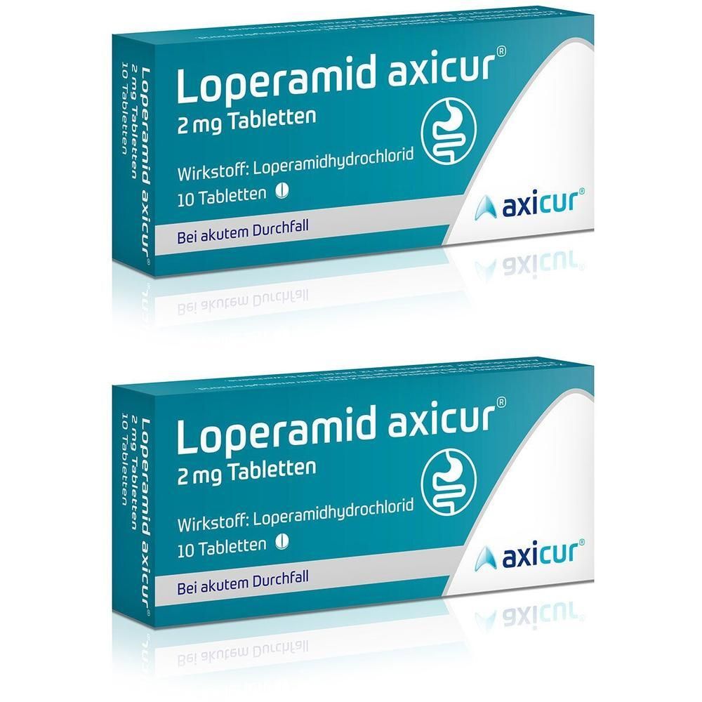 Loperamid axicur 2 mg Tabletten 2x 2x10 St