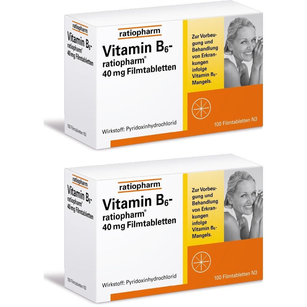 Vitamin B6-Ratiopharm 40 mg Filmtabletten 2x 2x100 St