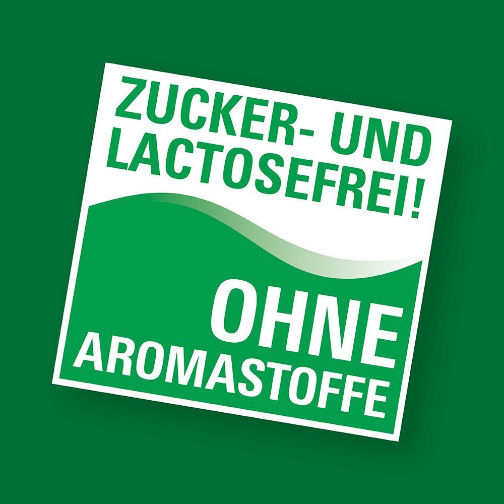 Espumisan Emulsion: Zucker- und laktosefrei, ohne Aromastoffe.