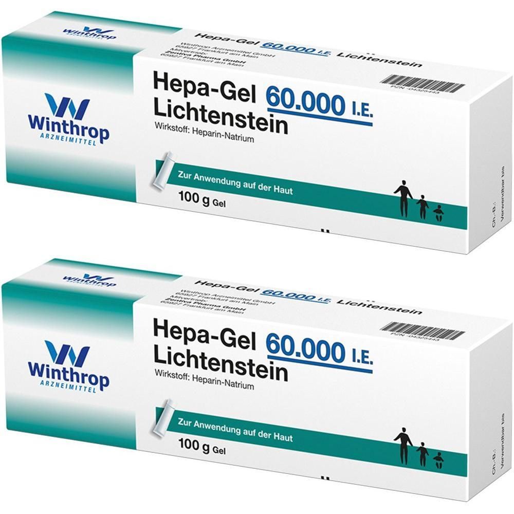 Hepa GEL 30.000 I.e. Lichtenstein 2x 2x100 g Gel