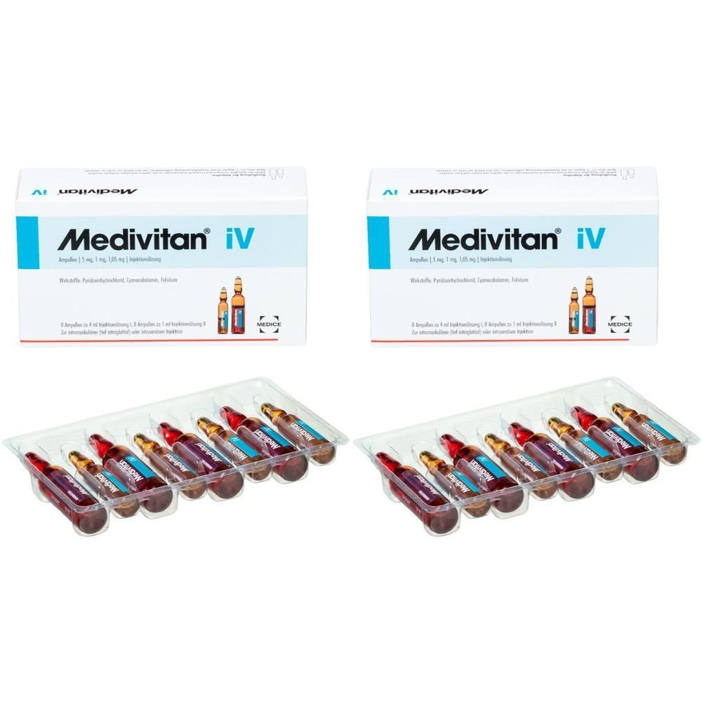 Medivitan iV Injektionslösung in Amp.-Paare 2x 2x8 St Ampullenpaare
