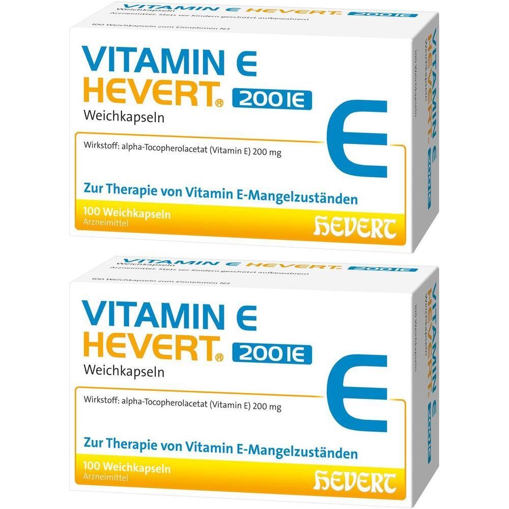 Vitamin E Hevert 200 I.e. Weichkapseln 2x 2x100 St