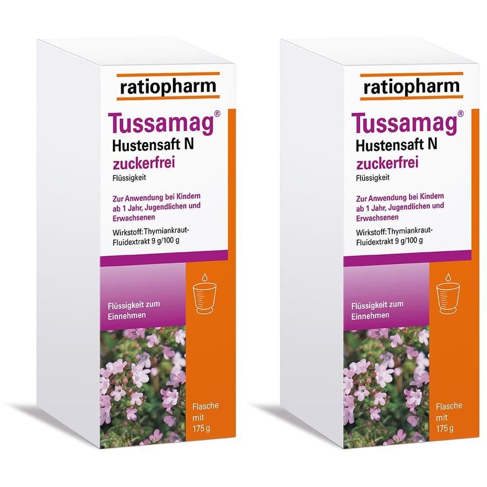 Tussamag Hustensaft N zuckerfrei 2x 2x175 g Flüssigkeit zum Einnehmen