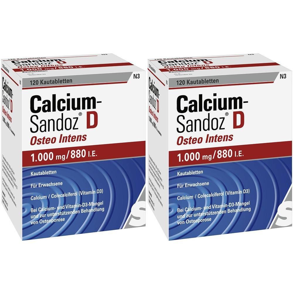 Calcium Sandoz D Osteo intens Kautabletten 2x 2x120 St