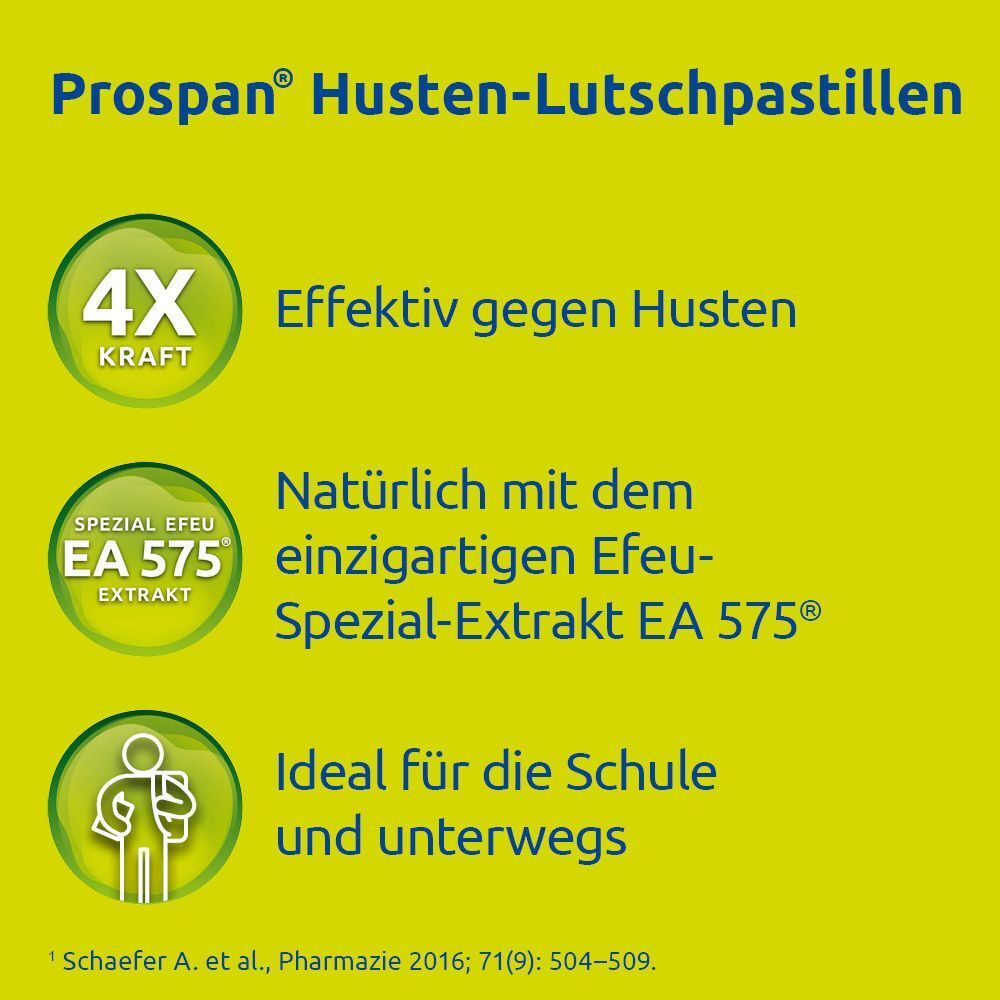 Prospan Husten-Lutschpastillen: 4x Kraft, Spezial Efeu-Extrakt EA 575, Ideal für Schule und unterwegs.