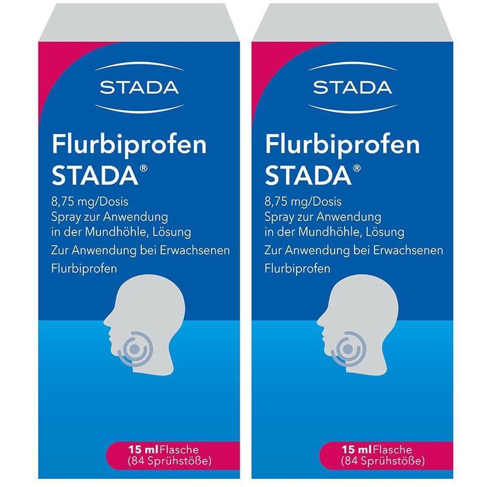 Flurbiprofen Stada 8,75 mg/Dosis Spray Anw.Mundhö. 2x 2x15 ml