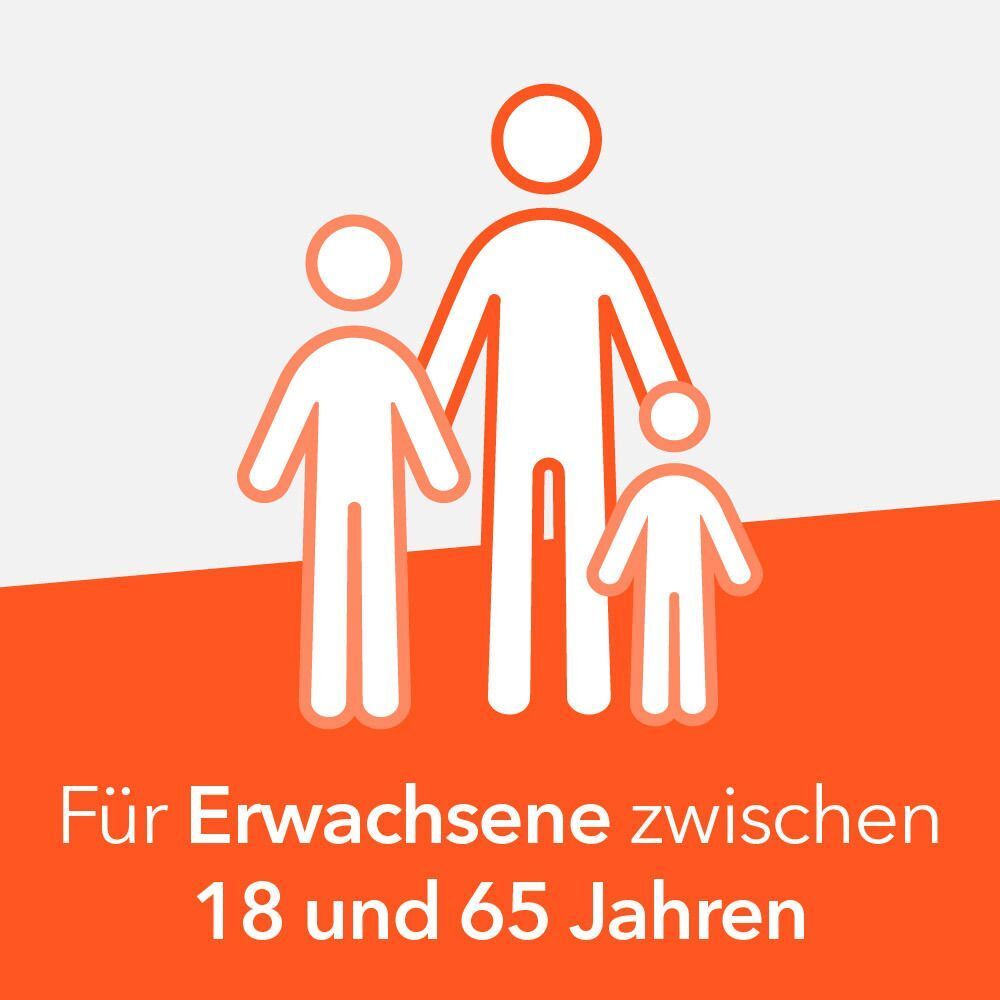Symbol für die Anwendung bei Erwachsenen von 18-65 Jahren.