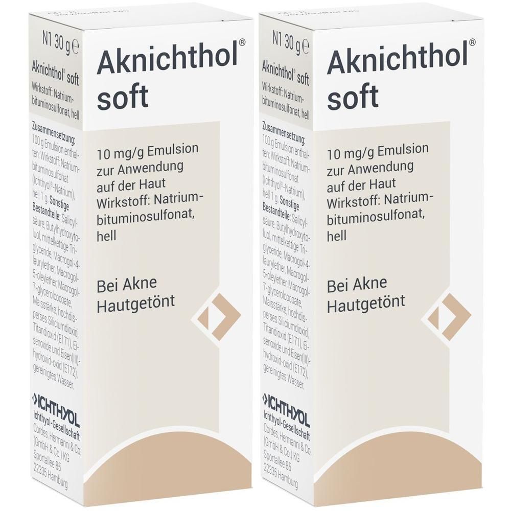 Aknichthol soft Emulsion 2x 2x30 g