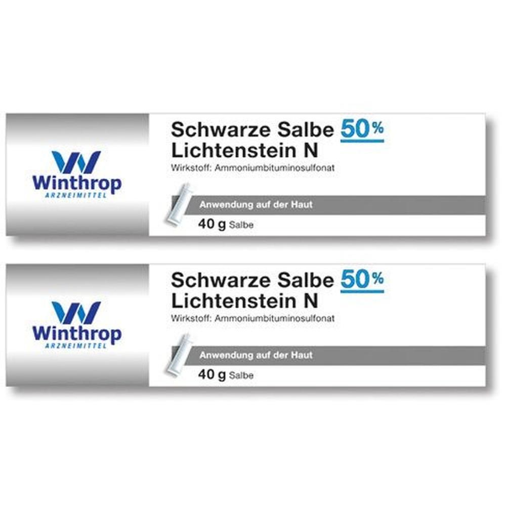 Schwarze Salbe 50% Lichtenstein N 2x 2x40 g