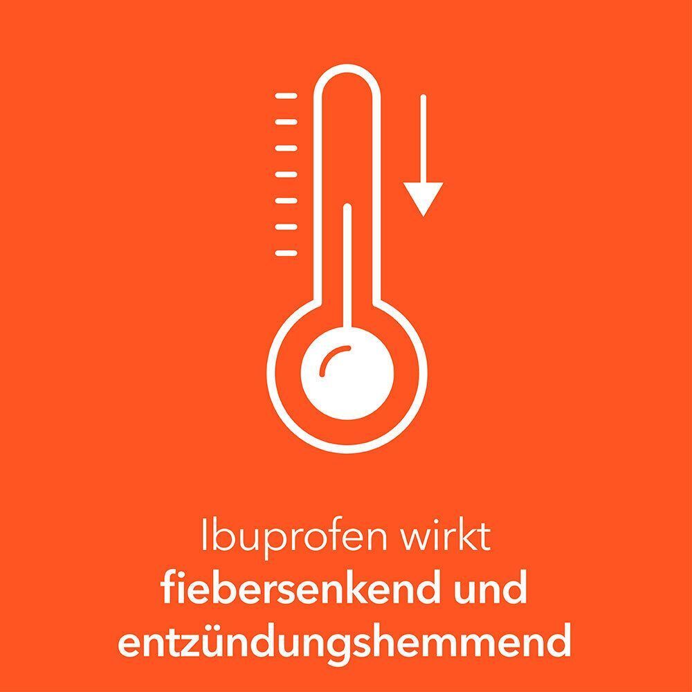 Thermometer-Symbol zeigt fiebersenkende und entzündungshemmende Wirkung.