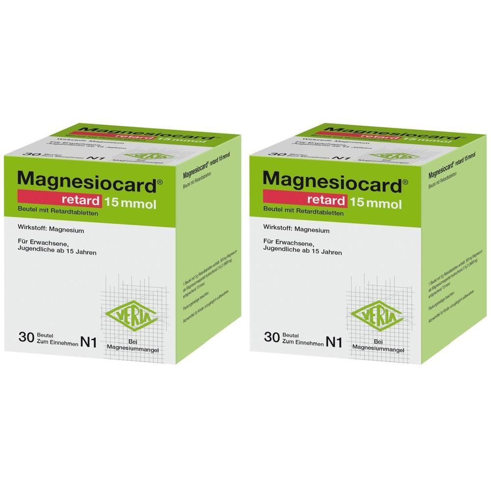 Magnesiocard retard 15 mmol Beutel m.ret.Filmtabl. 2x 2x30 St mit retardierten Filmtabletten