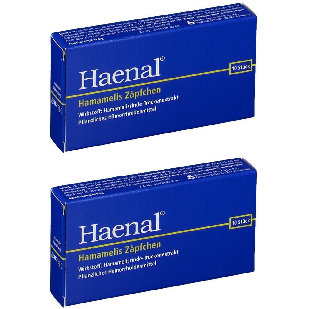 Haenal Hamamelis Zäpfchen 2x 2x10 St Suppositorien