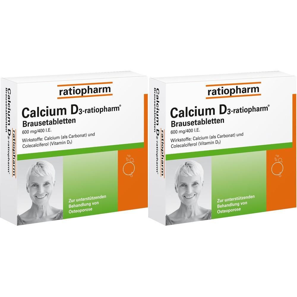 Calcium D3-ratiopharm Brausetabletten 2x 2x100 St
