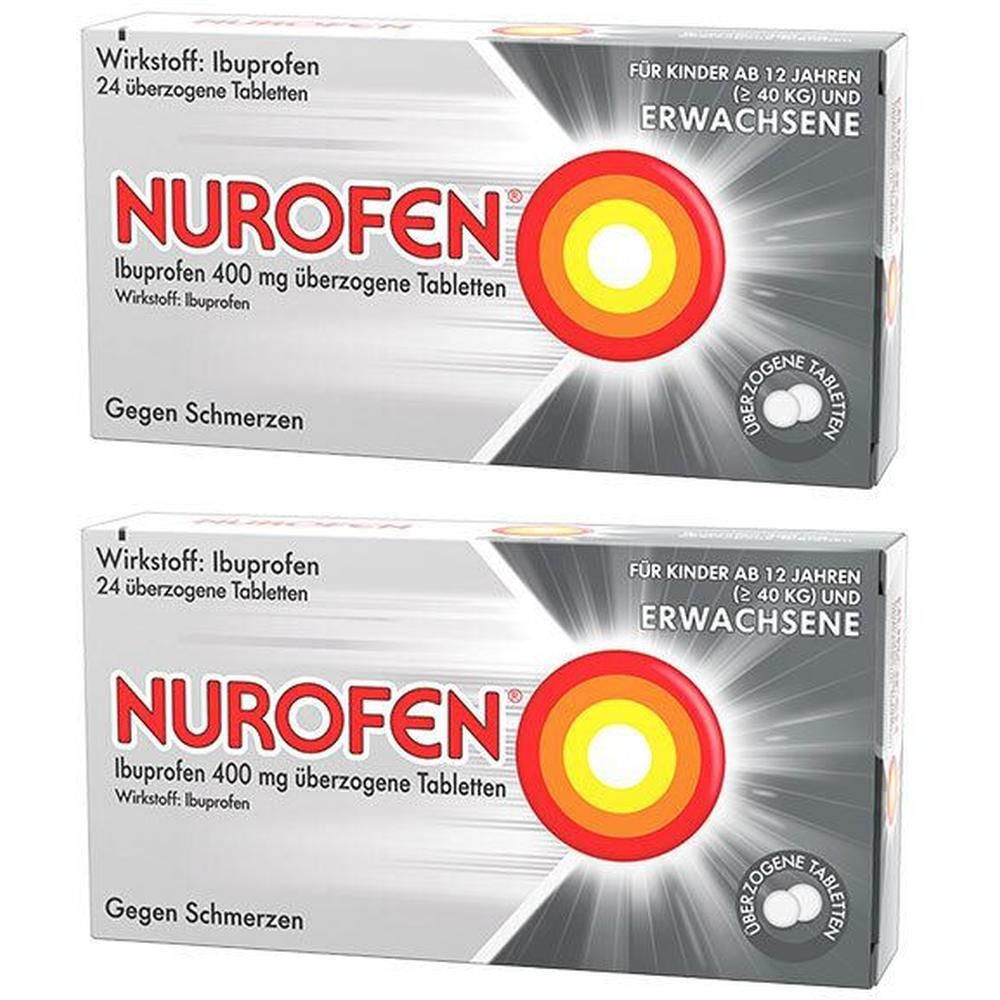 Nurofen Ibuprofen 400 mg überzogene Tabletten 2x 2x24 St Überzogene