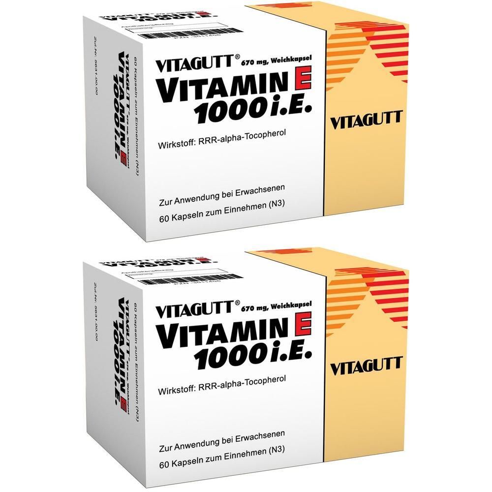 Vitagutt Vitamin E 1000 Weichkapseln 2x 2x60 St