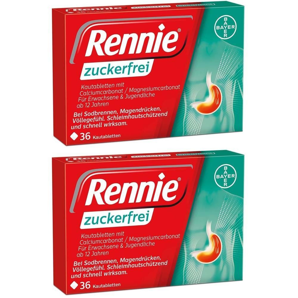 Rennie zuckerfrei Kautabletten 2x 2x36 St