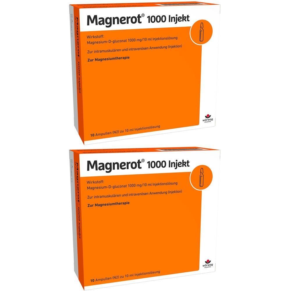 Magnerot 1000 Injekt Ampullen 2x 2x10x10 ml