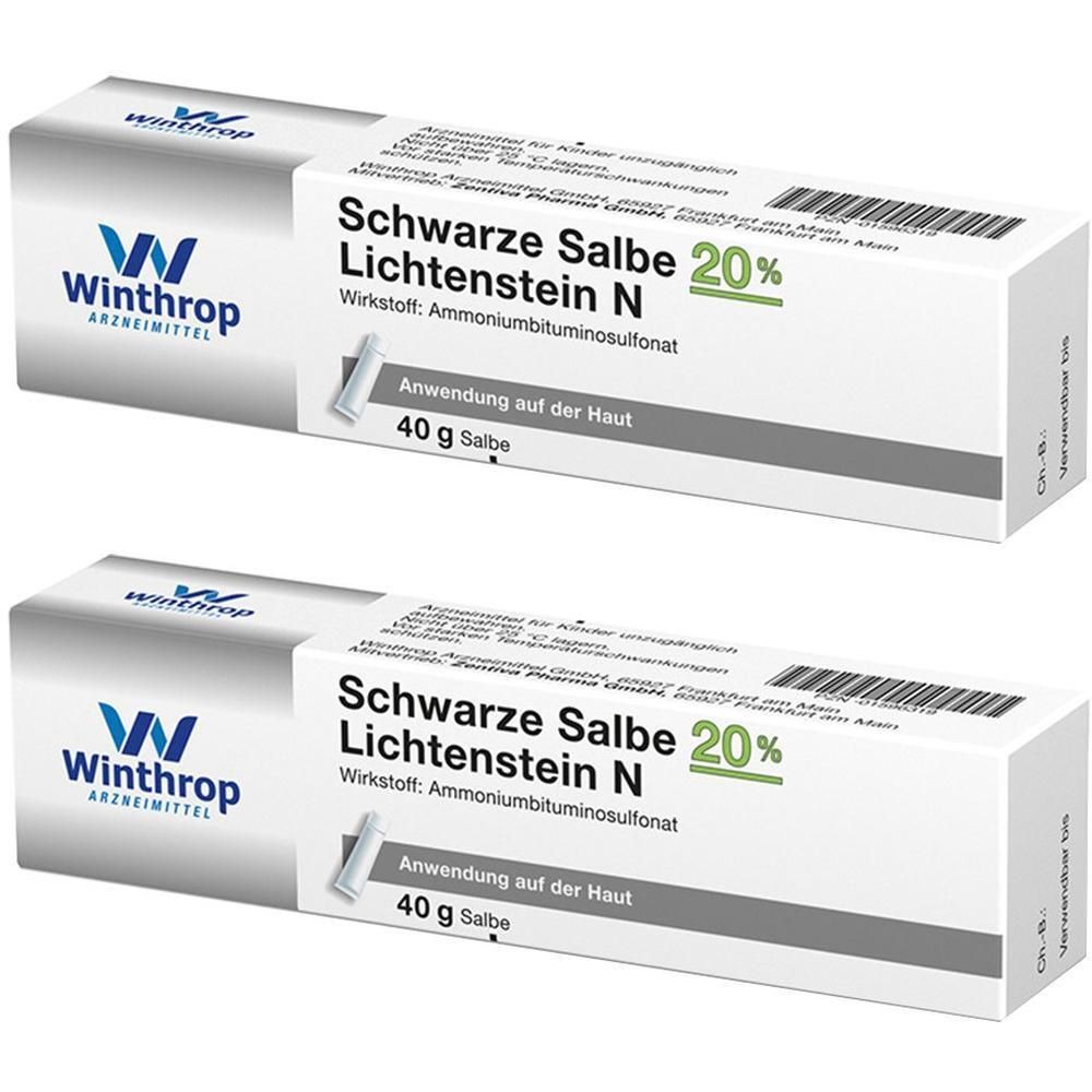 Schwarze Salbe 20% Lichtenstein N 2x 2x40 g