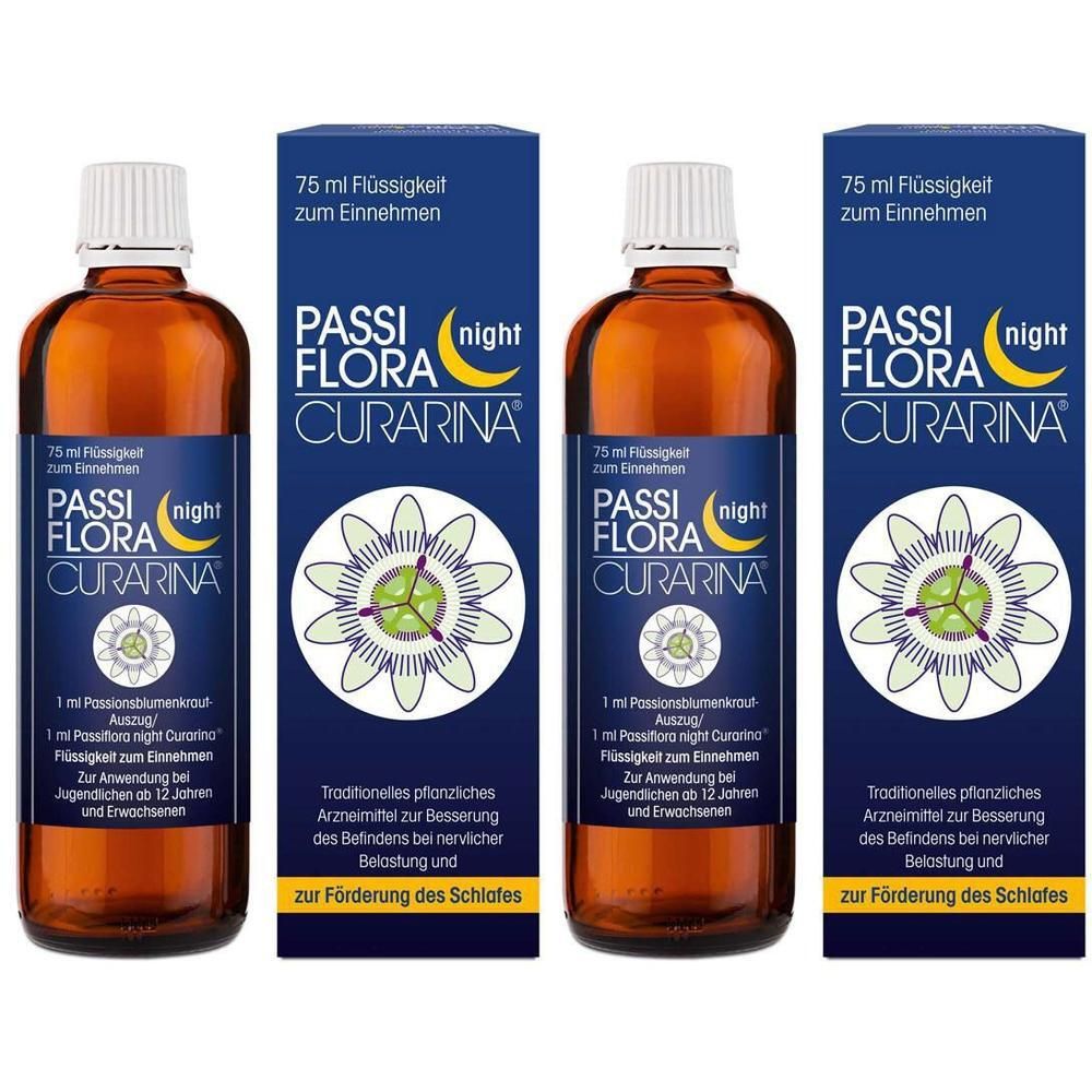 Passiflora Night Curarina Flüssigk.z.Einnehmen 2x 2x75 ml Flüssigkeit zum Einnehmen