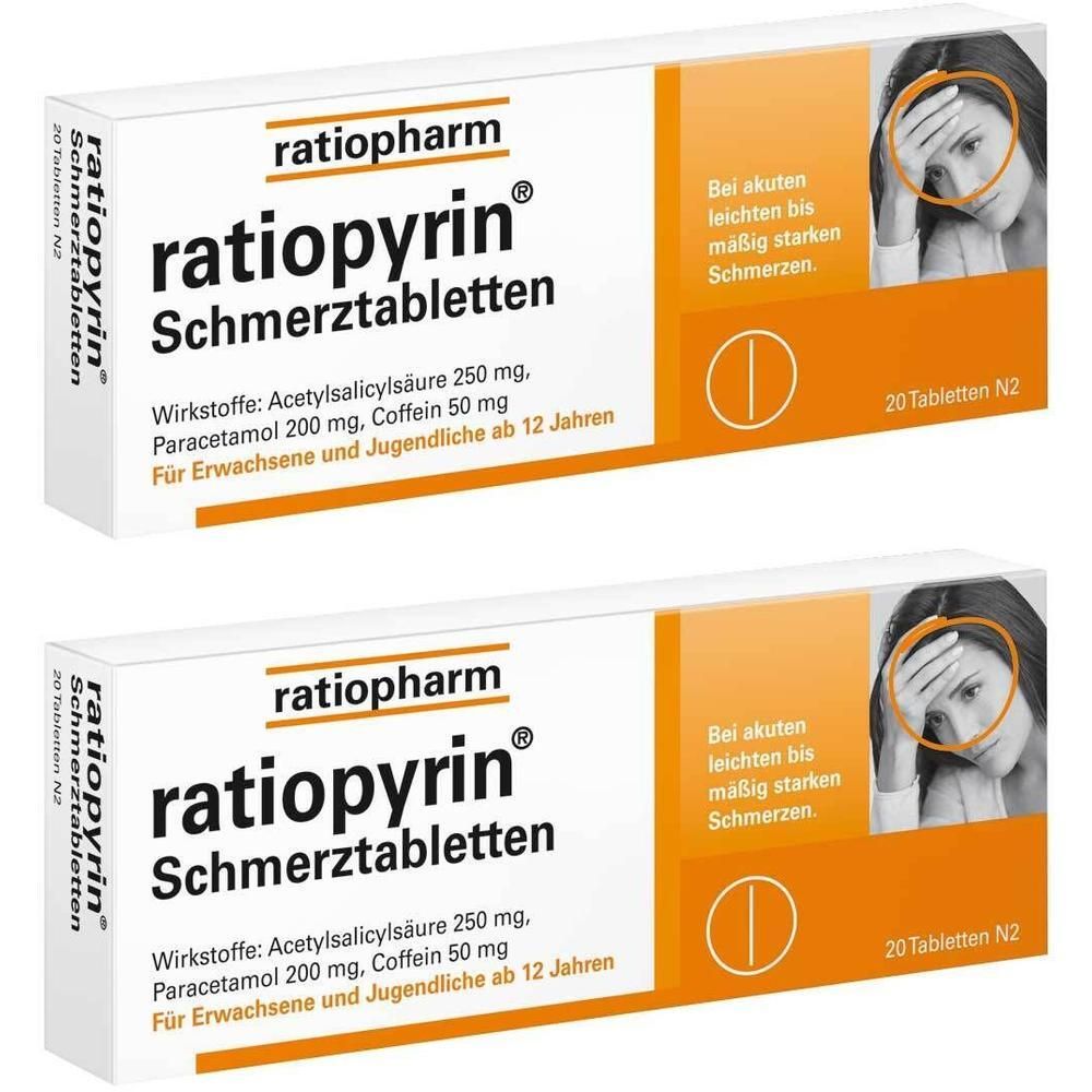 Ratiopyrin Schmerztabletten 2x 2x20 St Tabletten