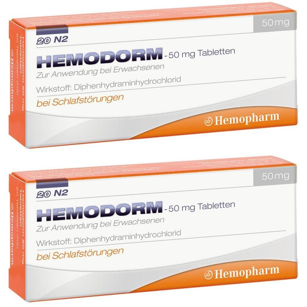 Hemodorm 50 mg Einschlaftabletten 2x 2x20 St Tabletten