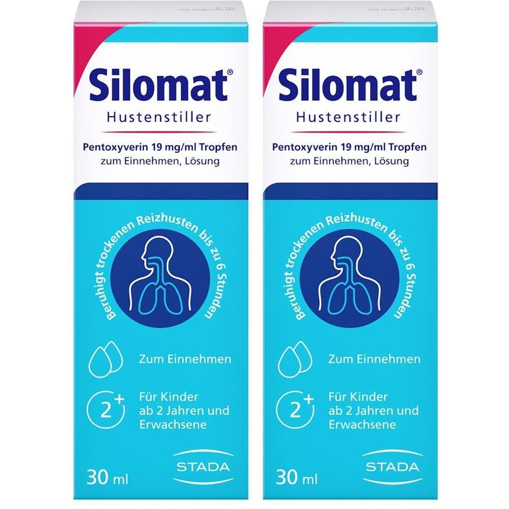 Silomat Hustenstiller Pentoxyverin 19 mg/ml TEI 2x 2x30 ml Tropfen zum Einnehmen