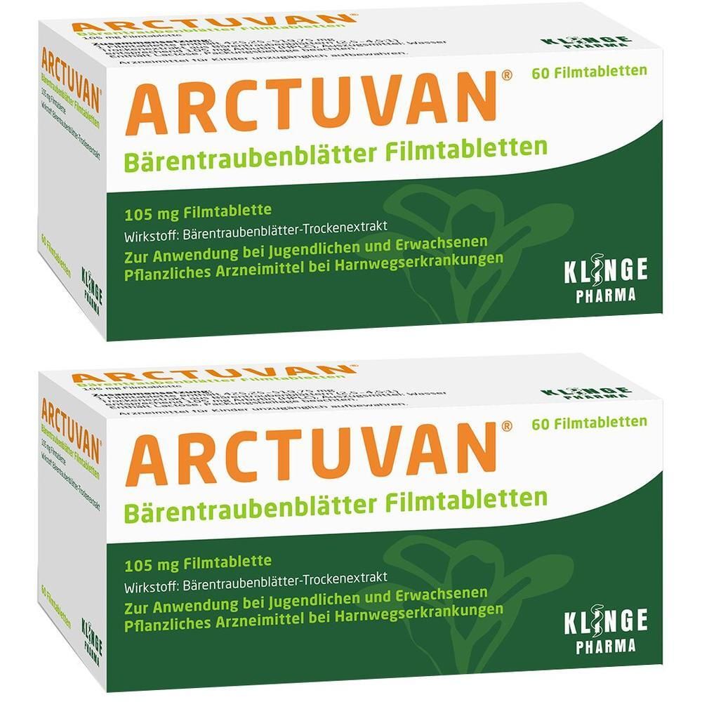 Arctuvan Bärentrauben Filmtabletten 2x 2x60 St