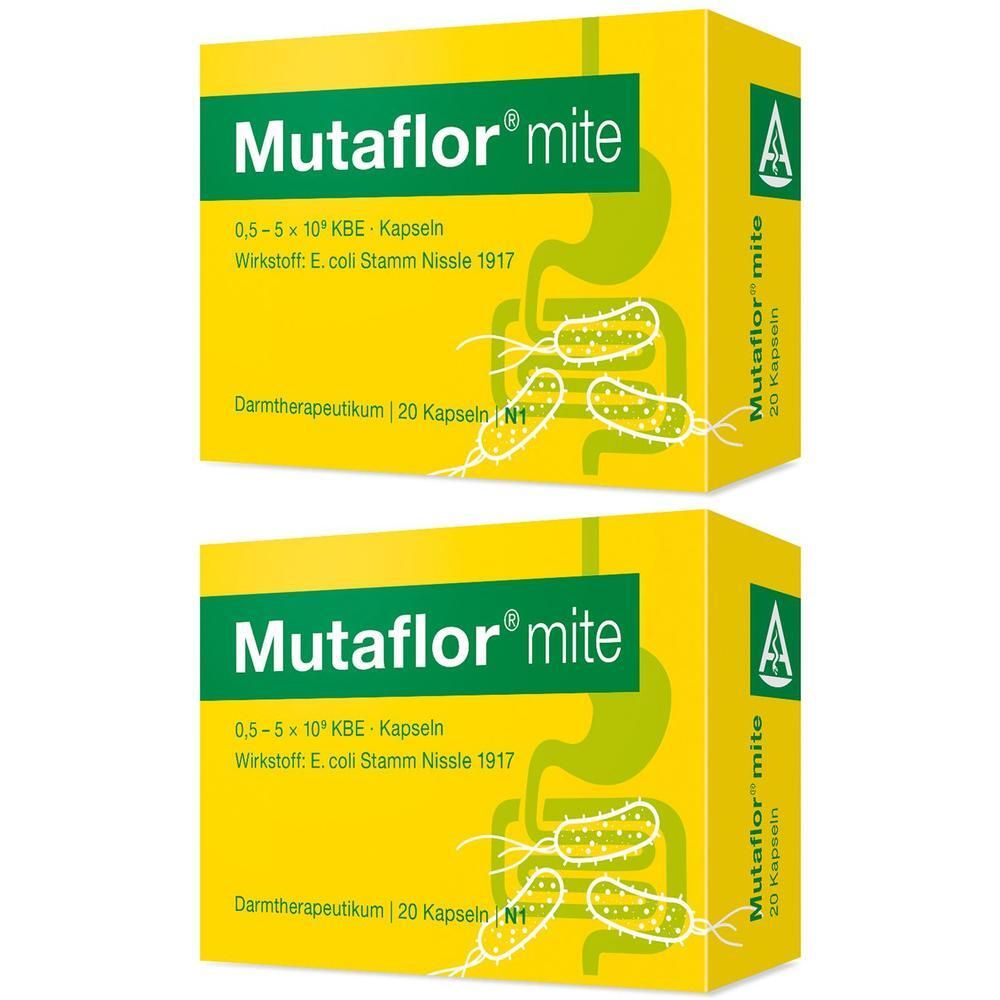 Mutaflor mite magensaftresistente Hartkapseln 2x 2x20 St Magensaftresistente