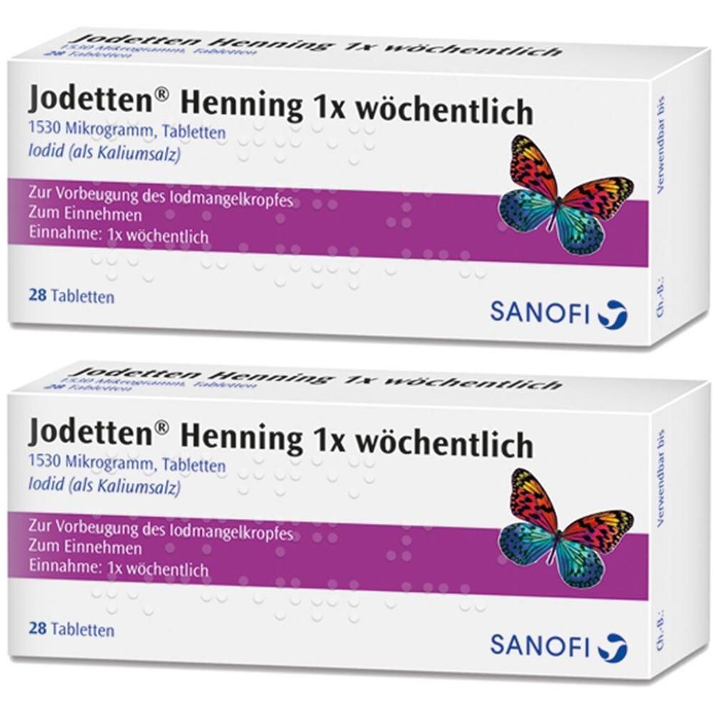 Jodetten Henning 1x wöchentlich Tabletten 2x 2x28 St