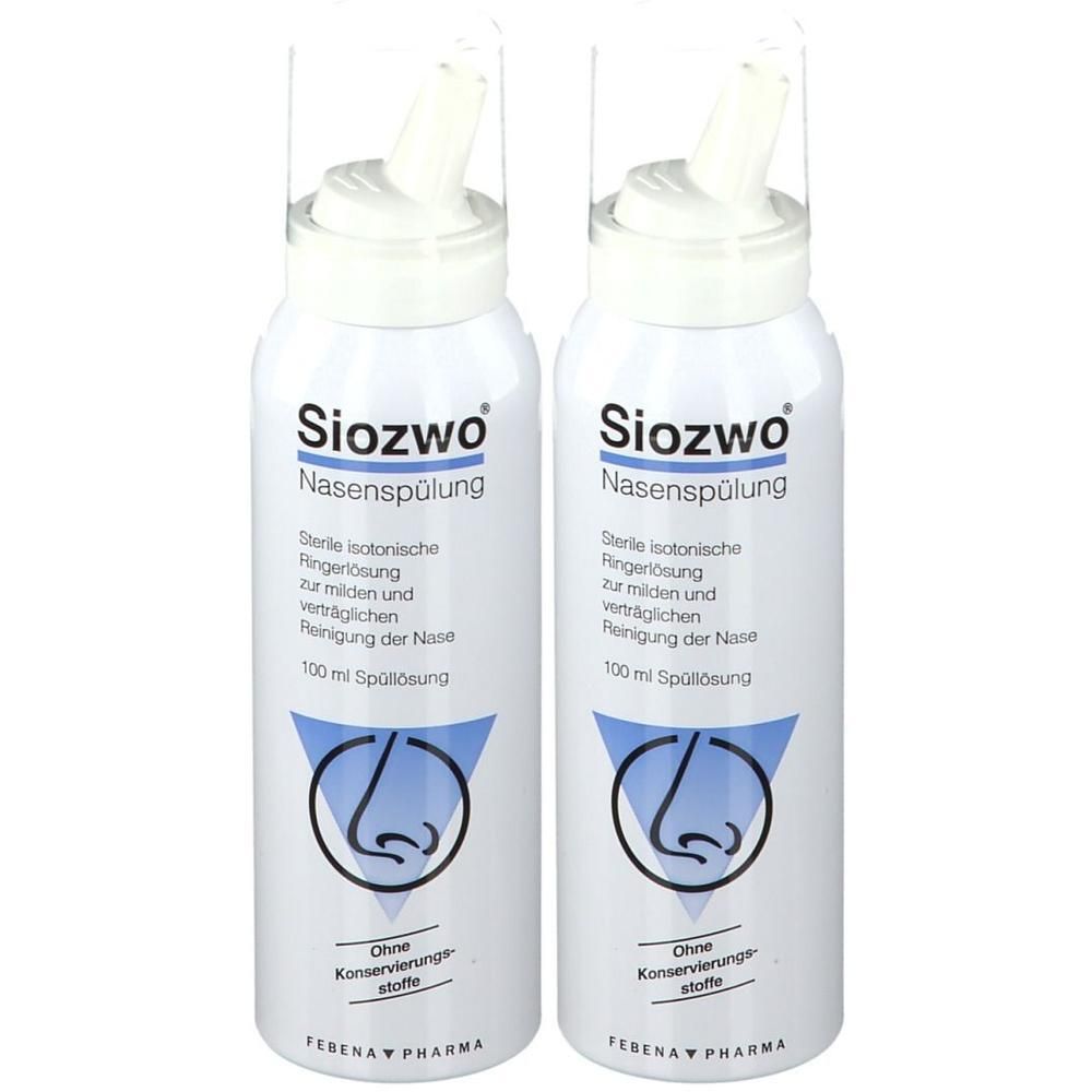 Siozwo Nasenspülung Konservierungsstofffrei 2x 2x100 ml Spüllösung