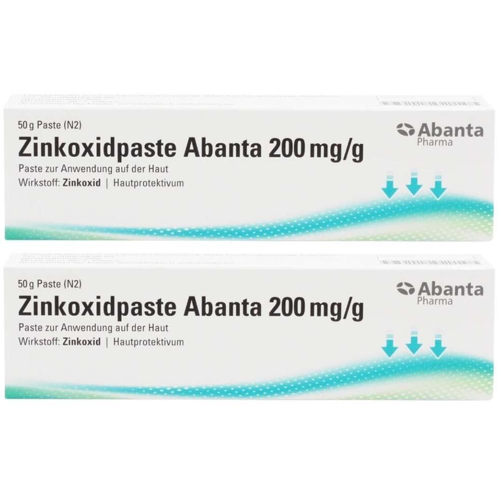 Zinkoxidpaste Abanta 200 mg/g Paste z.Anw.a.d.Haut 2x 2x50 g