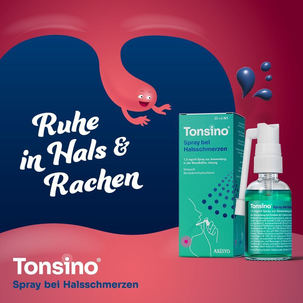 Tonsino Spray bei Halsschmerzen