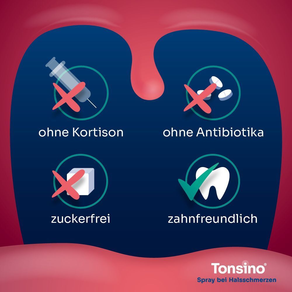 Tonsino Spray bei Halsschmerzen