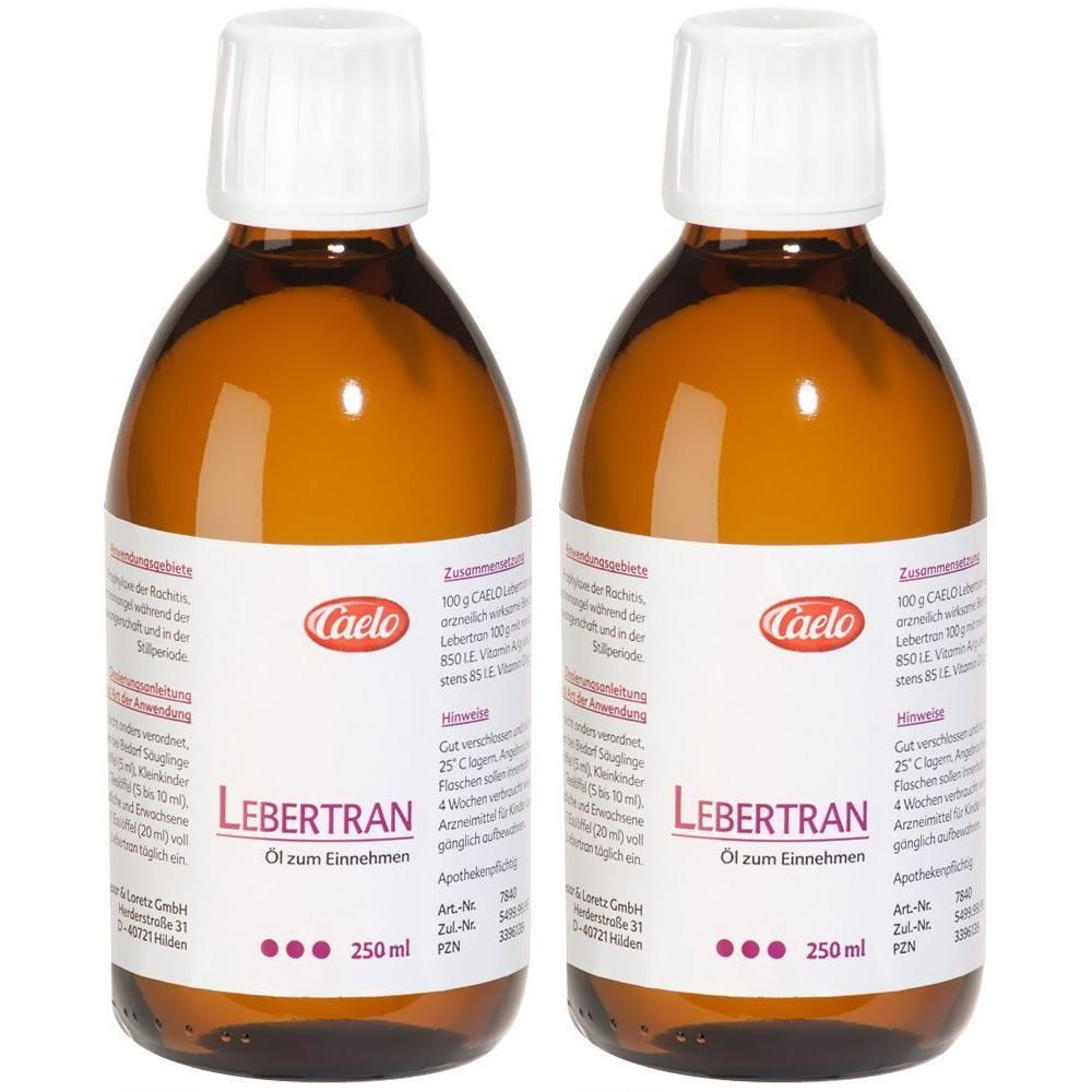Lebertran Caelo HV-Packung 2x 2x250 ml Öl