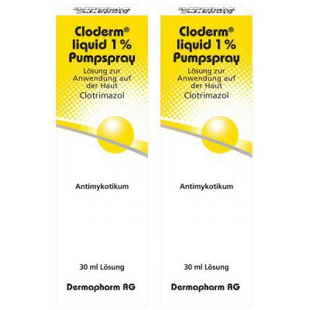 Cloderm Liquid 1% Pumpspray 2x 2x30 ml Spray