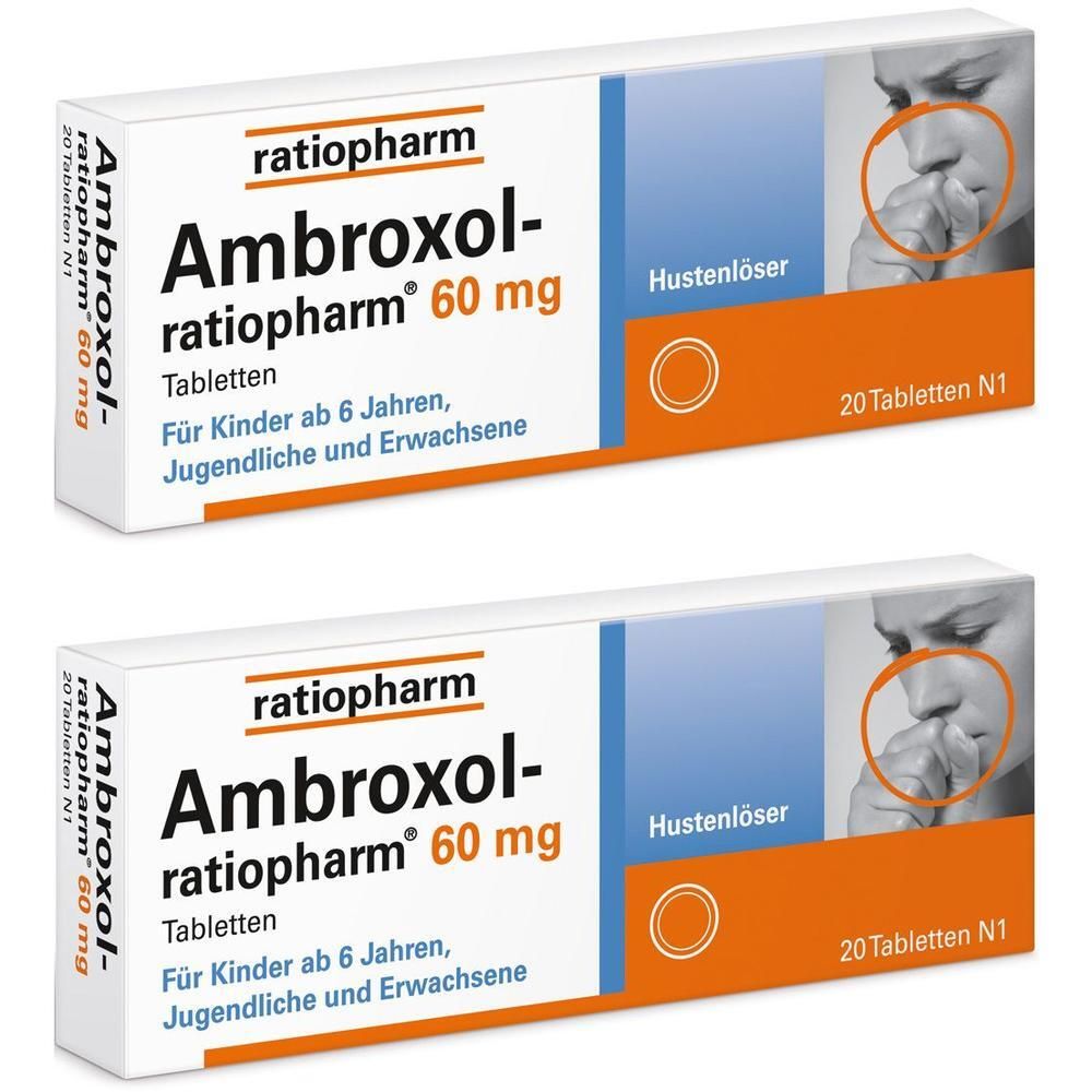 AMBROXOL-ratiopharm 60 mg Hustenlöser Tabletten 2x 2x20 St
