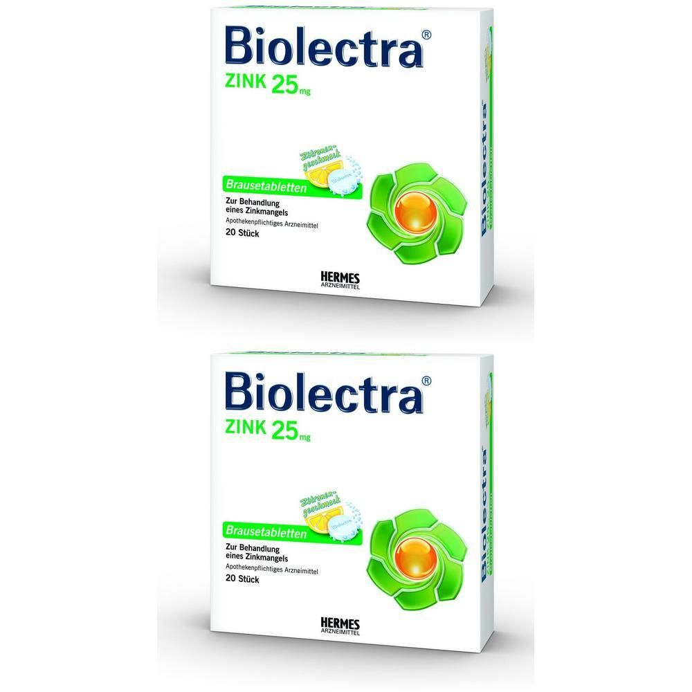 Biolectra Zink Brausetabletten 2x 2x20 St